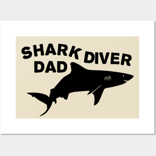 Shark diver dad Posters and Art